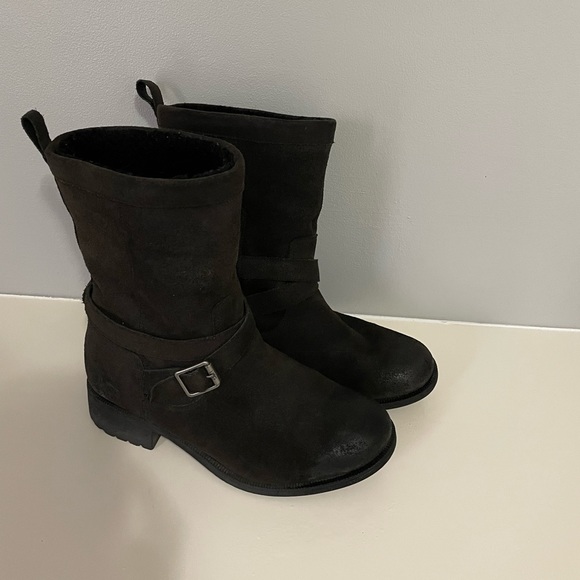 Authentic Ugg Glendale Boots, Ladies Size 9, Black - Picture 1 of 16